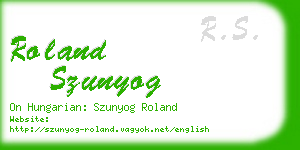 roland szunyog business card